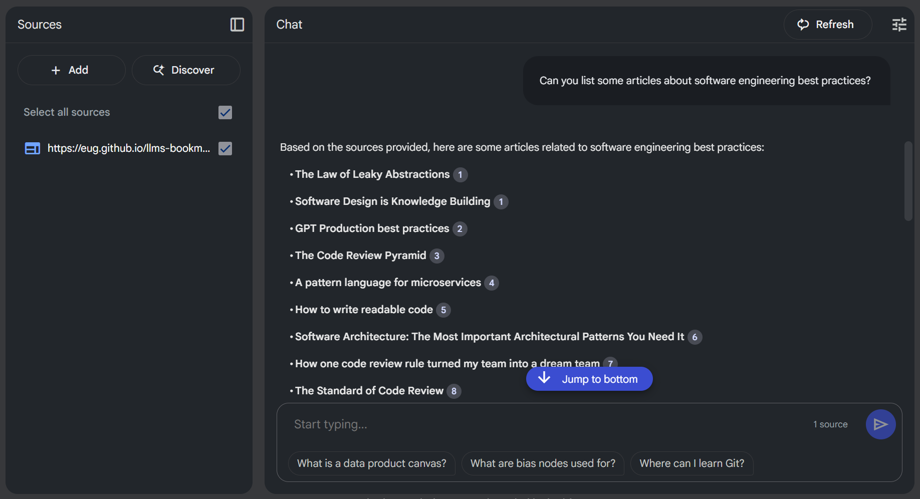 Bookmark general insights by NotebookLM